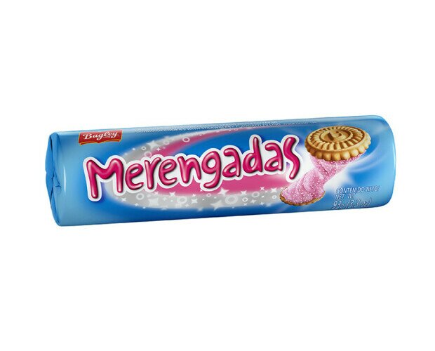 Galletas merengadas bagley 93g. Galletitas deliciosamente dulces rellenas de sabores frutales de fresa y vainilla