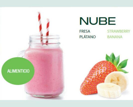 Smoothie Nube. Alimenticio. Con fresa y plátano