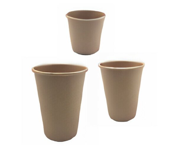 Vasos papel ECO. Capacidad: 120 ml (4 oz), 240 ml (8 oz), 360 ml (12 oz)